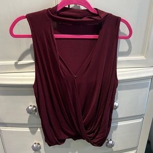 Maroon halter tank top